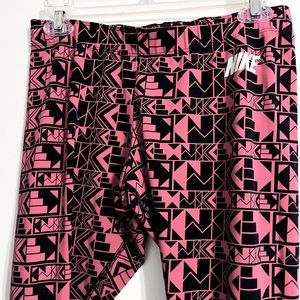 Nike Aztec Print Pink and Black Leggings
